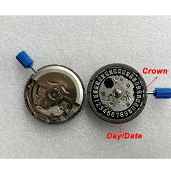 Japan Original Automatic Mechanical Watch Dial with Black Date - NH35 Movement and Crown at 3.8 (Black at 6)