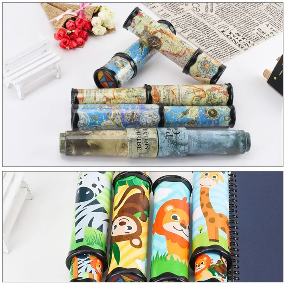 Plastic Rotation Kaleidoscope Colorful Paper Fancy Colored World Toys Scalable 21/30/27cm Magic Changeful Kaleidoscope children toys