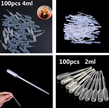  100Pcs 0.2/0.5/1/2/4ML Disposable Plastic Squeeze Transfer Pipettes Dropper For Silicone Mold UV Epoxy Resin Jewelry Making 