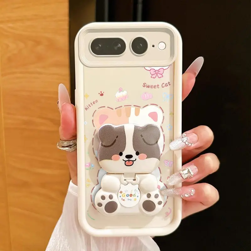 Lucky Cat Sky Eye Bracket Lanyard Silicone Phone Case Cover