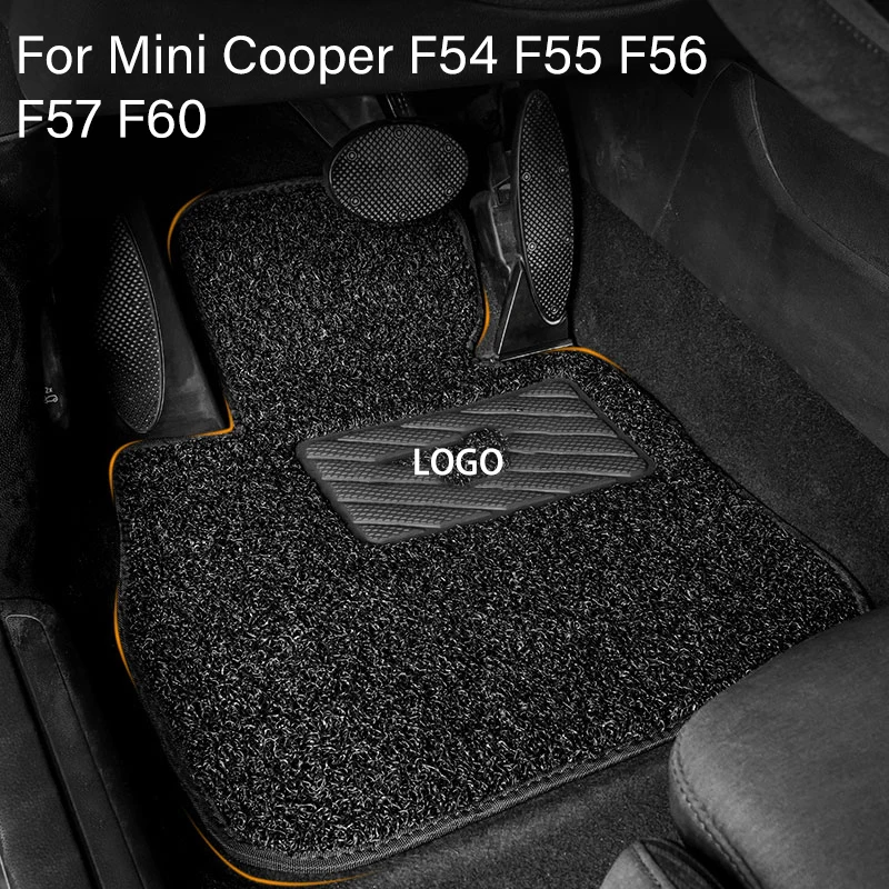 

Custom Car Floor Mats Wire Foot Pads Carpet Accessories For MINI Cooper COUNTRYMAN CLUBMAN One JCW S F54 F55 F57 F57 F60