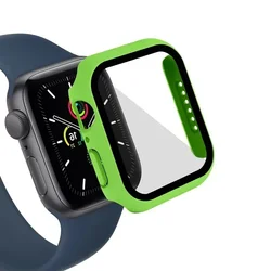 Matte Tempered Glass Screen Protector Case with Hard PC Bumper - Series 654 SE 40mm (Fluorescent Gr)
