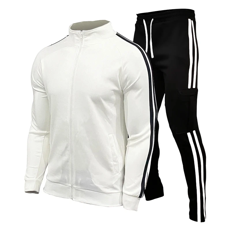 Zipper Stand Collar Workout Set Men's Sweatshirt & Sweatshirt, Running, Fitness Clothing, New, 2022, 2024