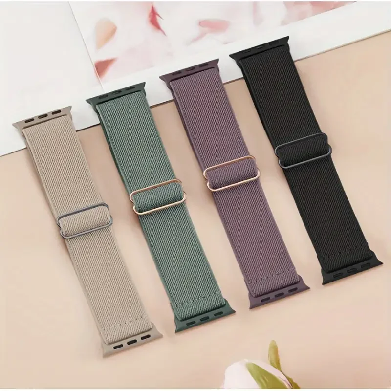 Durable Nylon Elastic Strap for Apple Watch - Versatile Size Options, Stylish and Comfortable Design