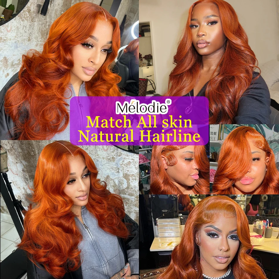 Lace Front Wig 40 Inches Ginger Water Wave 13X6 Lace Front Wig HD Lace 13x4 350 Colored Wigs Human Hair Body Wave 250 Density, Lace Front Wigs, Human Hair Wig