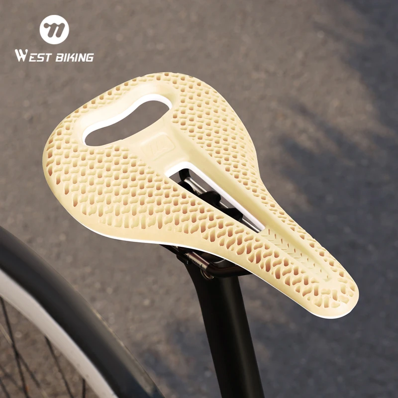 Enhanced Bicycle Saddle - 3D Honeycomb Hollow Design, Breathable & Comfortable with Shock Absorption for All-Terrain Riding