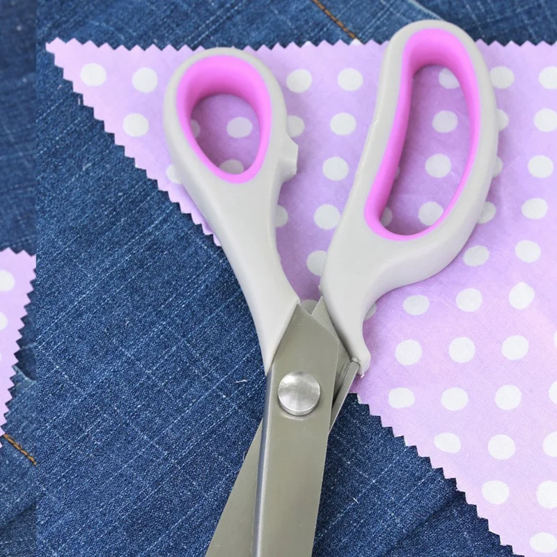 Fabric Serrated Scissors Soft Grip Handle Serrated Scissors Triangular Serrated Scissors Suitable For Fabric 6
