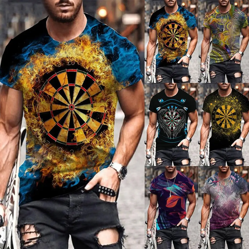 

Summer Men's T-Shirt Graphic 3D Print Fashion Short-Sleeved Tops Men's Oversized Clothes Streetwear
