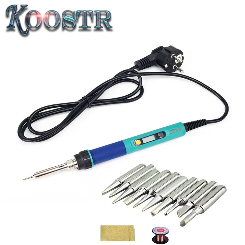 220V/110V 60W Electrical Soldering Iron Rework Welding Gun Tool Adjustable Temperature Soldering Station Solder Tip