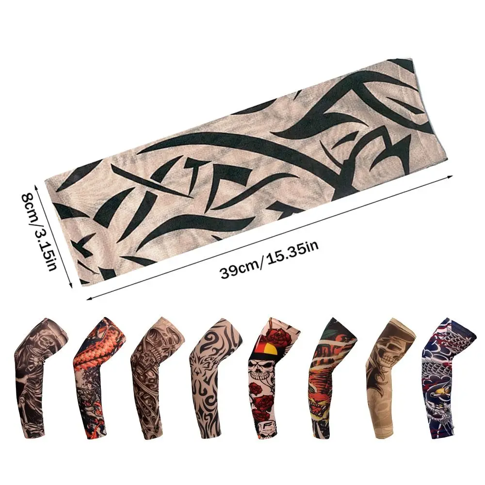 1Pcs Sun Protection Flower Arm Sleeves Outdoor Sport Summer Cooling Arm Cover Running Basketball Tattoo Sleeves sun protection arm sleeves,arm sleeves,cooling arm sleeves