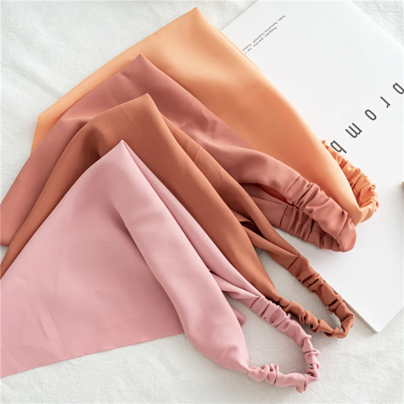 Neue Boho Dreieck Bandanas Baumwolle Blumen druck elastische Haar bänder Stirnband Haarband Haar gummis Haar Schal Mädchen Haarschmuck – Detail 6