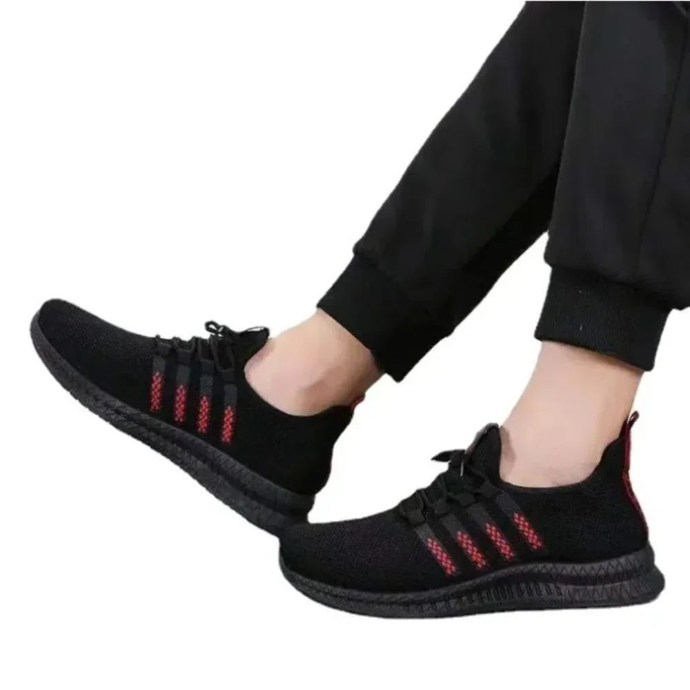 Sports Shoes Summer Flying Weaving Mens Running Low cut Lightweight Casual Korean Edition Trendy