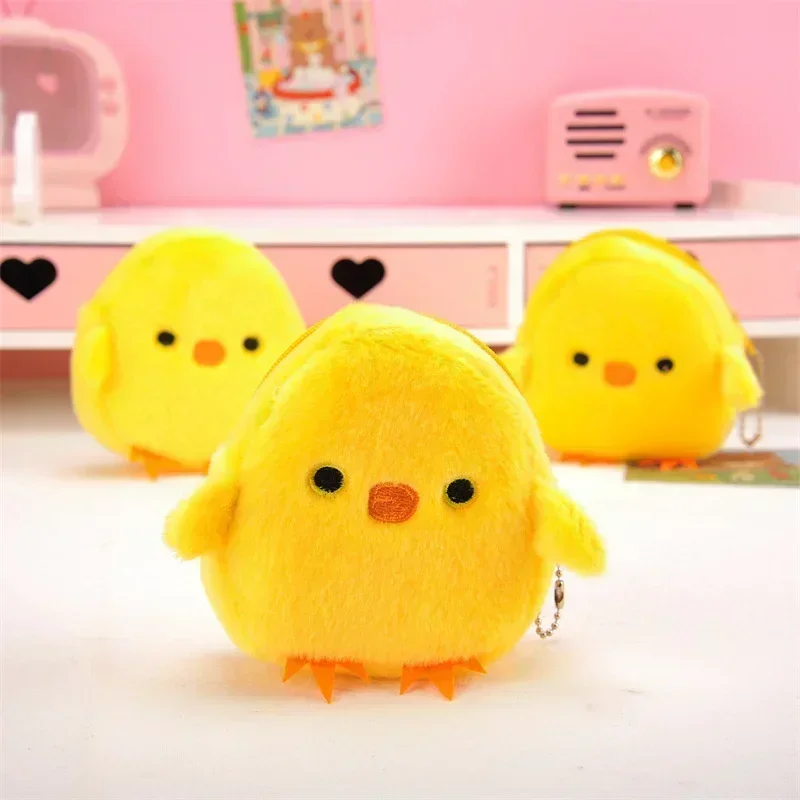 Plush keychain plush coin purse plush key chain wallet keychains 1pc 12cm Kawaii Cartoon Children Animals Plush Coin Purse Keychain Headphone Wallet Card Bag Pocket Pendant