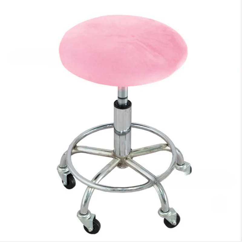 Velvet Elastic Round Chair Bar Stool Cover Slipcover Protector Stretch Modern Anti-dirty Universal Stool Cover Home Chairs 5