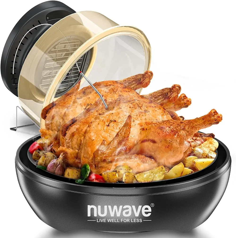 

Nuwave Primo Air Fryer Toaster Oven New & Improved 2023, Countertop Toaster Oven Convection Top & Grill Bottom for Surround