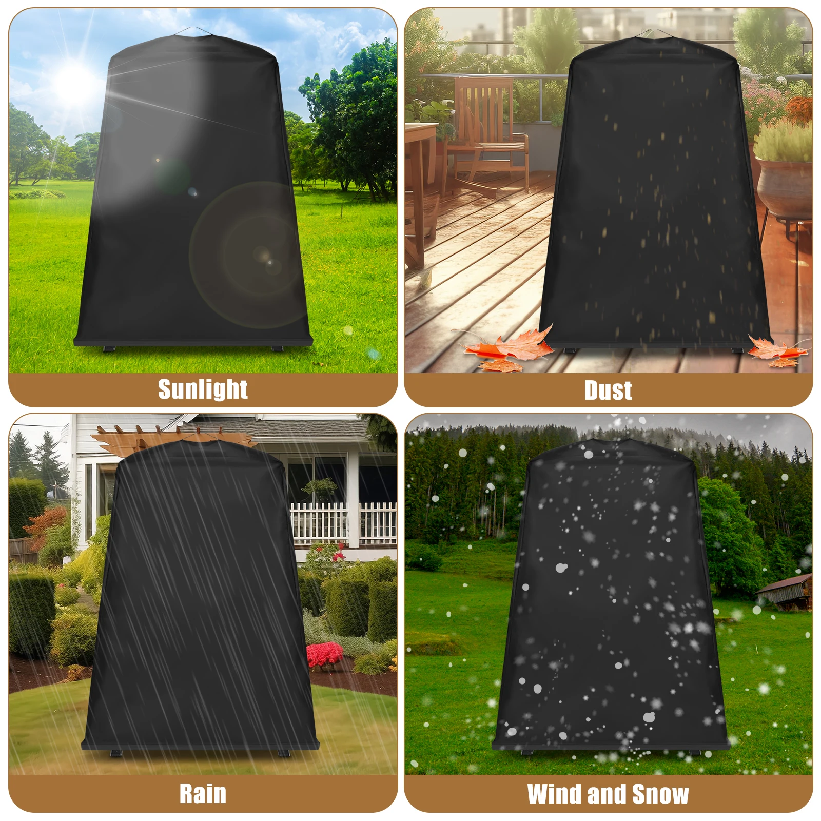 Pizza Oven Cover For Ninja OO101 Woodfire 8-in-1 Outdoor Pizza Oven Oxford Cloth Waterproof Dustproof Covers BBQ Accessories pizza oven cover