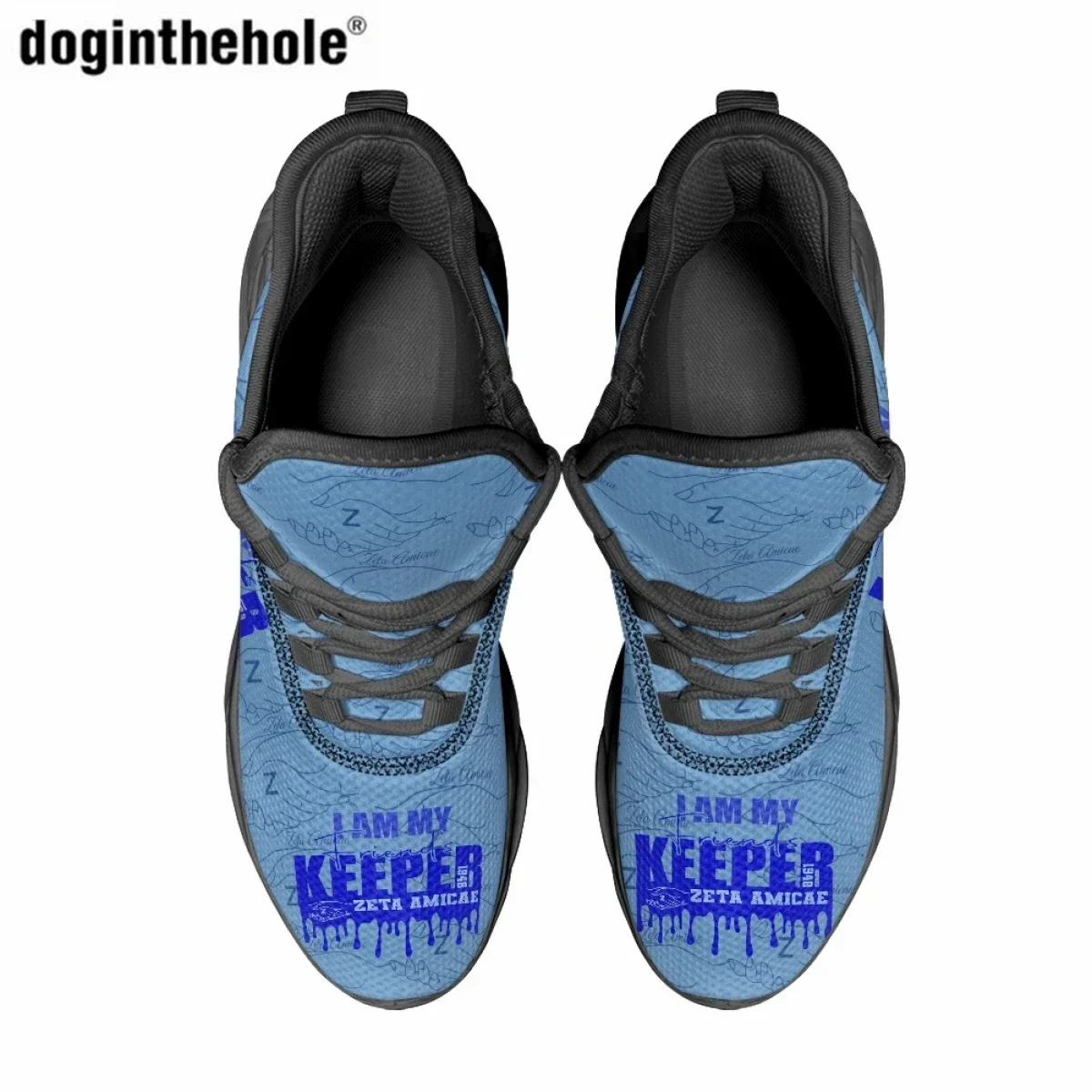 Zeta Amicae Sorority Women's Casual Shoes Comfort Breathable Outdoor Sports Shoes Classic Lace Up Non-slip Sneakers