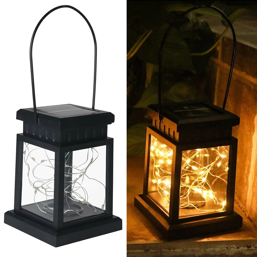 

Solar Lanterns Outdoor Waterproof Rechargeable LED Candle Lanterns Hanging Flashing Flame Light For Garden Porch Backyard