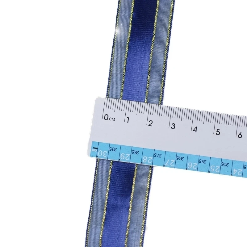 (25yards/roll)25mm Gold Edged Satin Ribbon High Quality Gift Packaging Wedding Gold Ribbons Handmade DIY Decoration