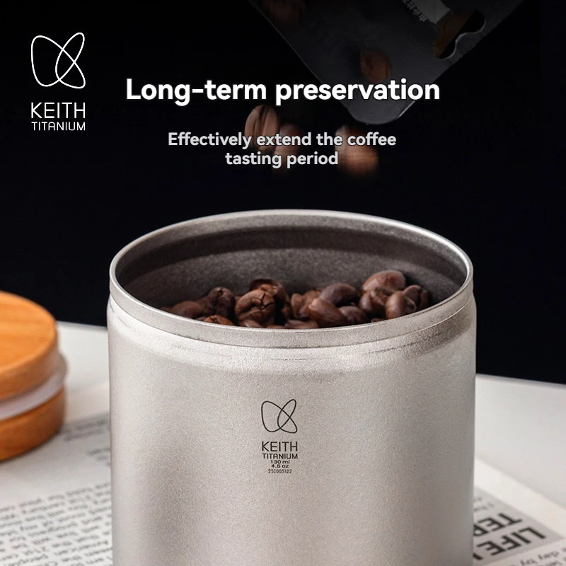 KEITH TitaniumTi3621 커피 밀봉병 차병 신선한 양념병 향신료병 티타늄 보관병