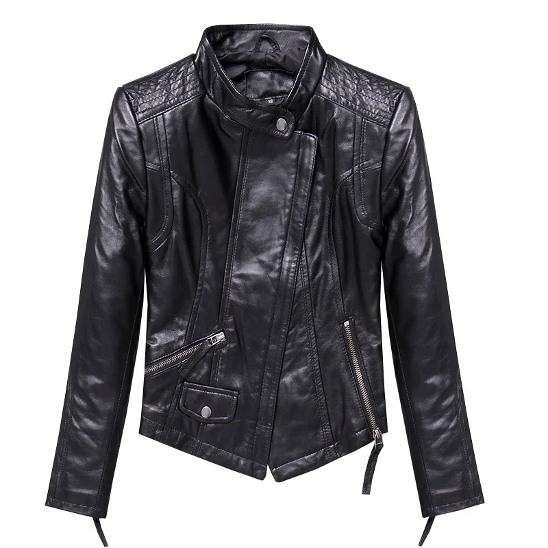 2020 Autumn Genuine Leather Jacket Women 100% Sheepskin Coat Slim Fit Biker Motorcycle Jacket Autumn Real Leather Jackets 1715