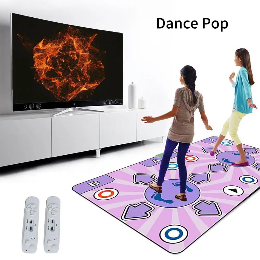 

Коврик для танцев Plug Play, беспроводной Перезаряжаемый танцевальный коврик с дистанционным управлением для детей и взрослых, двухпользовательский Электронный музыкальный коврик для ТВ