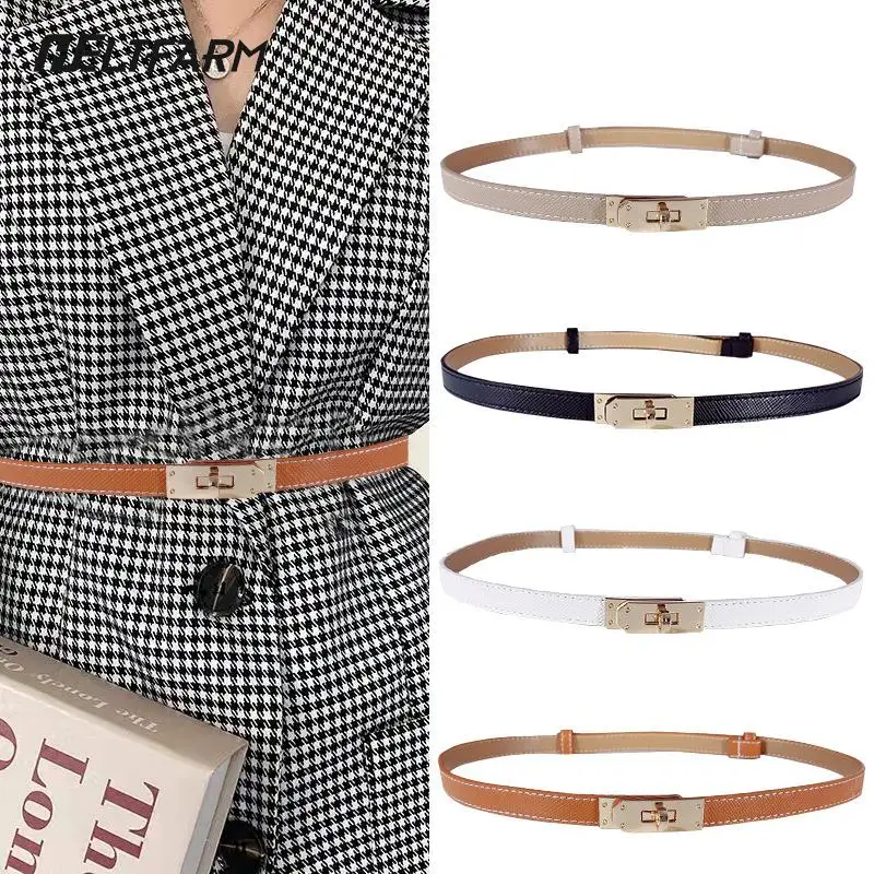 

Тонкий ремень из искусственной кожи женские модные повседневные аксессуары Роскошный дизайнерский пояс корейский корсет Регулируемая металлическая пряжка