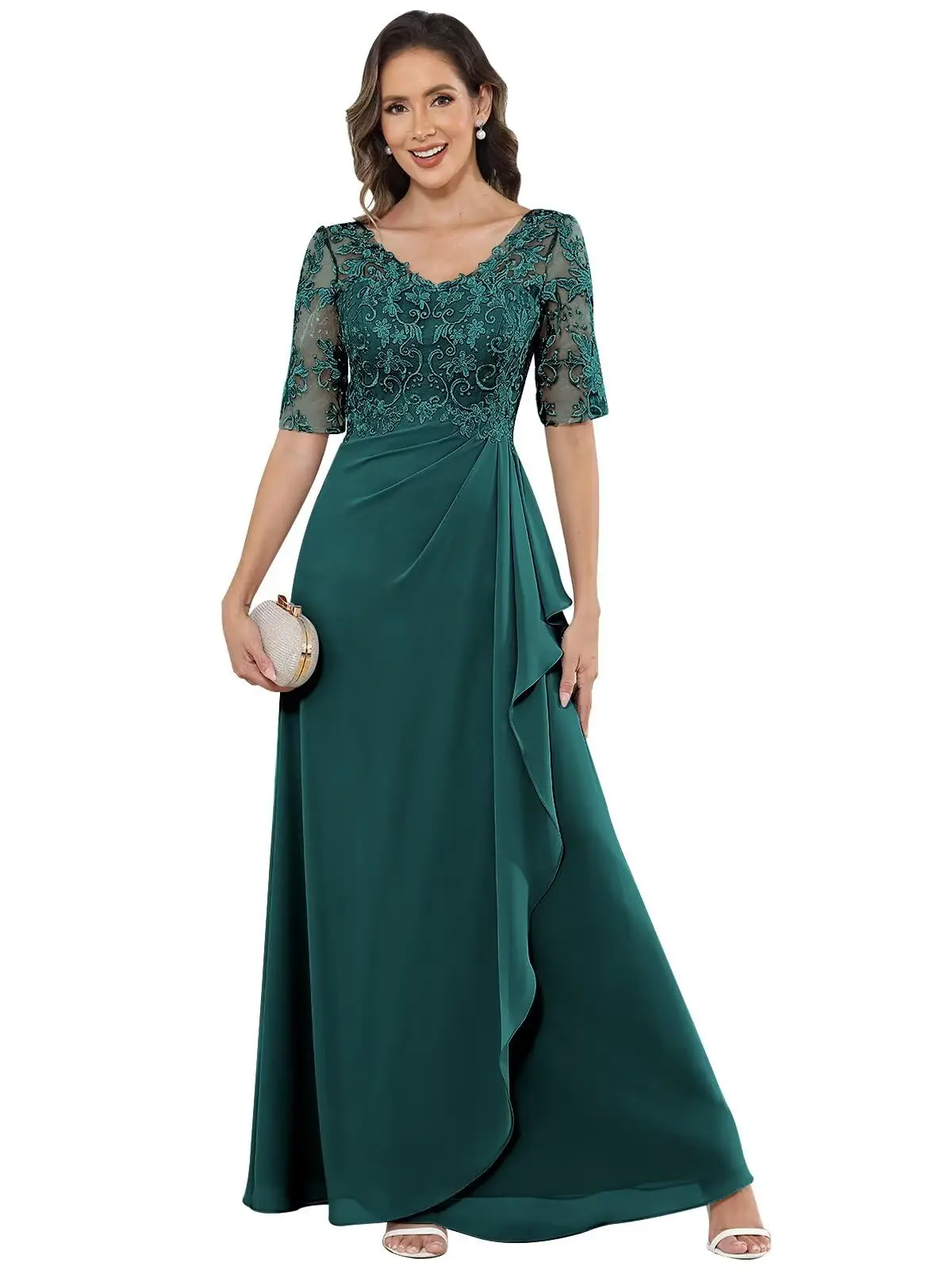 green emerald velvet dress Kate Spade