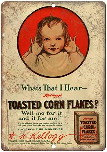 Kellogg'S Toast Corn Flakes Wall Poster Tin Sign Vintage Bbq Restaurant Dinner Room Cafe Shop Decor