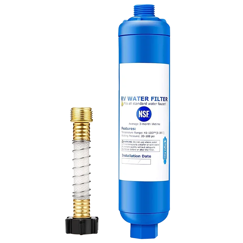 RV Inline Water Filter 1 Pack NSF Certified Reduces Chlorine Bad Taste&Odor Dedicated for RVs