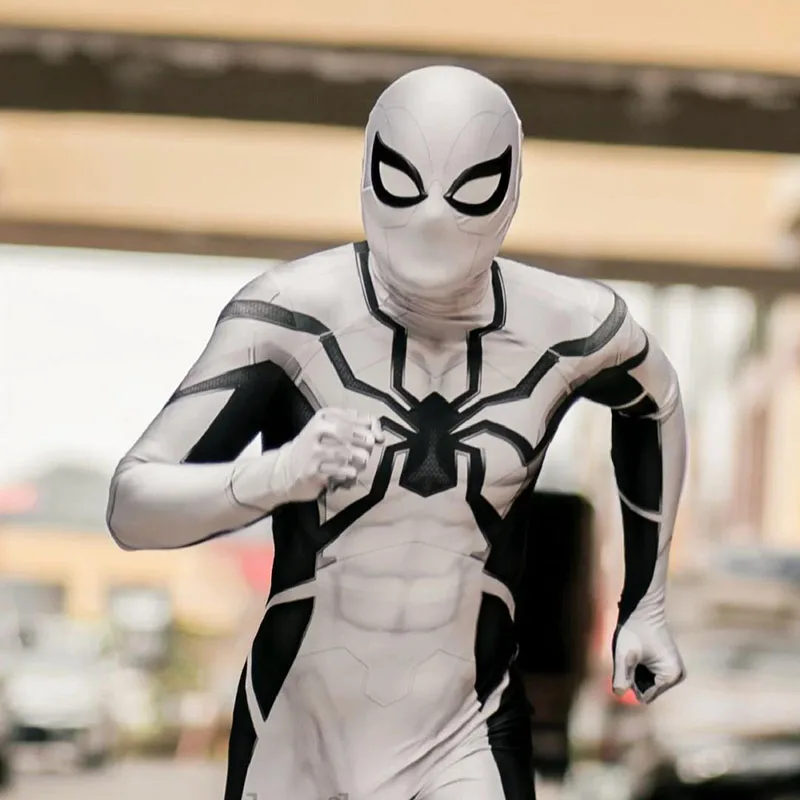 ️ زي سبايدر مان الأبيض والأسود (White Spider-Man S...