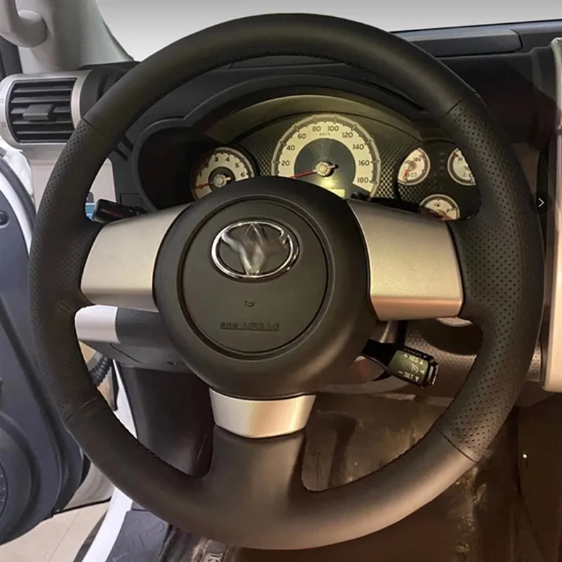 

Чехол на руль автомобиля из углеродного волокна и замши для Toyota FJ Cruiser FJ