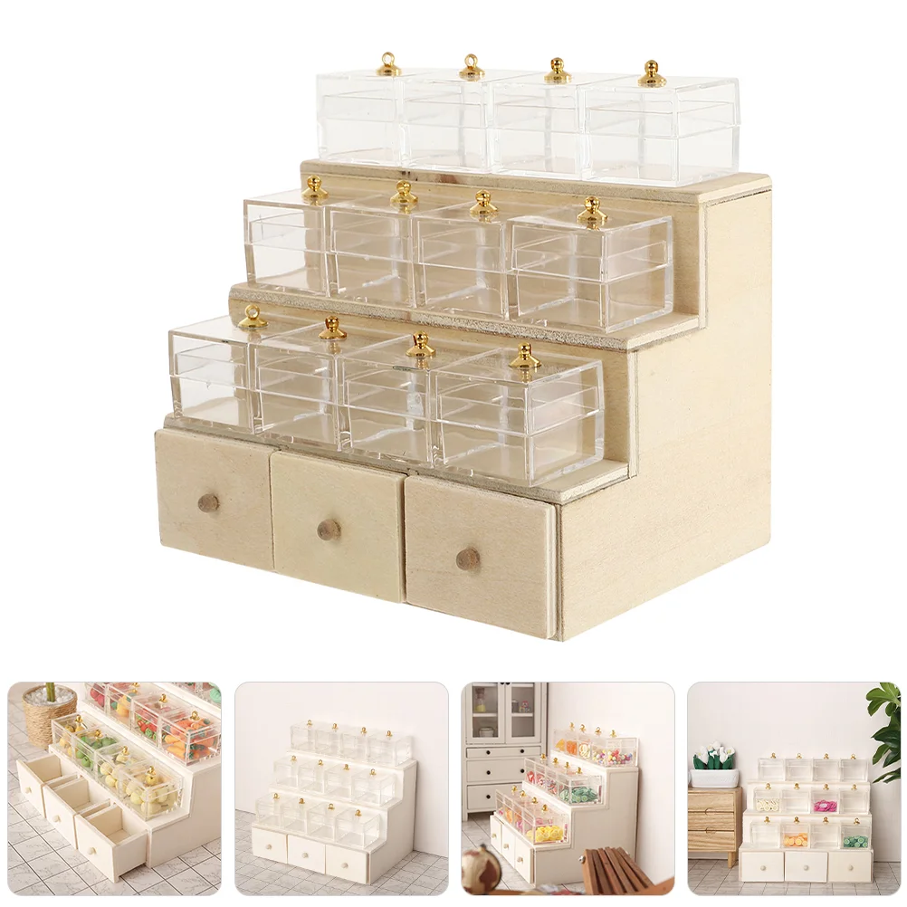 

Мебель для кукольного домика ящики шкафы миниатюрная лестница для еды и фруктов демонстрационная стойка 1:12 минут Ob11 игрушечная деревянная стойка для шоу