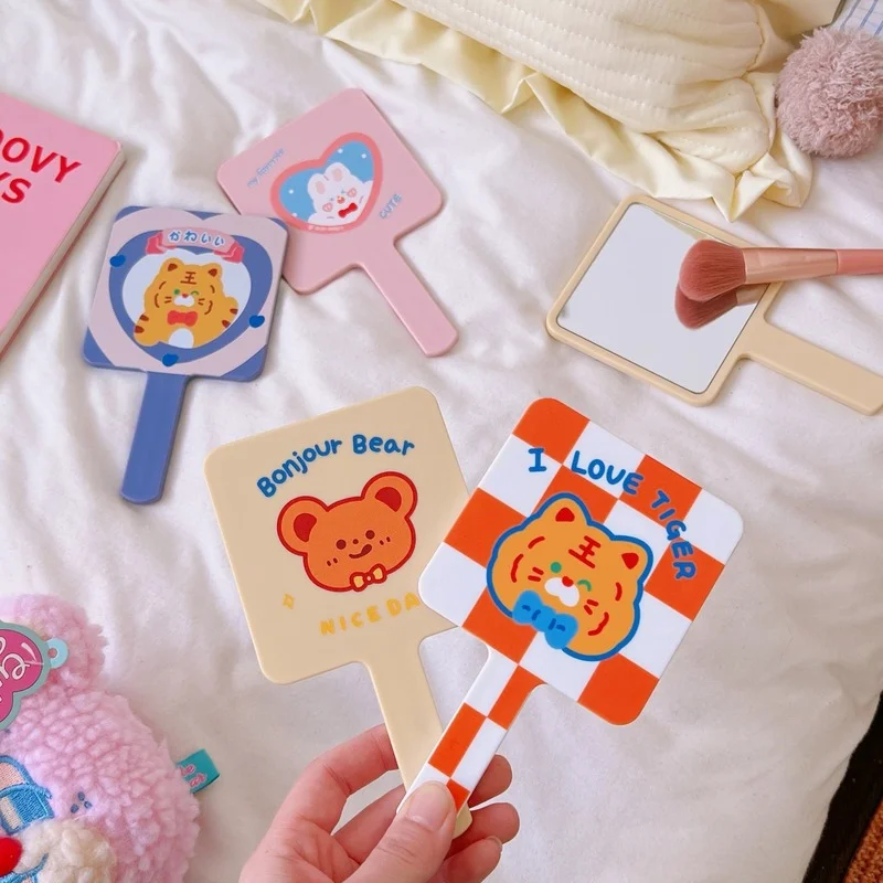 

Cute Cartoon Portable Hand Mirror Handheld Makeup Mirror SPA Salon Makeup with Handle Cosmetic Compact Mirror for Women