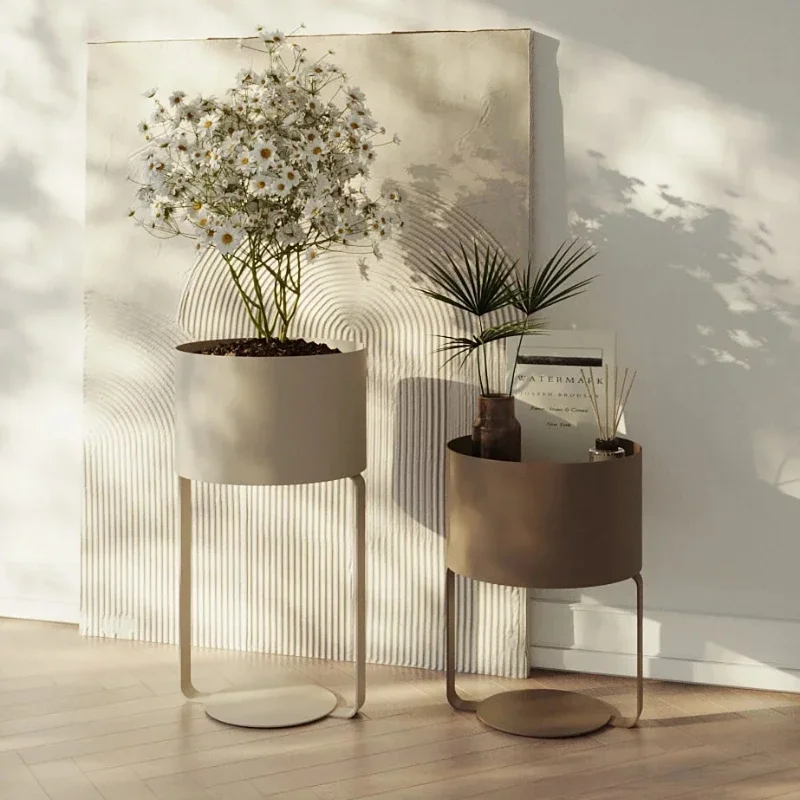 Minimalist Plant Shelves for Home, Flowerpot Stand, Turtle Backed, Bamboo Shelf Decoration, Wrought Iron, Indoor Gardening