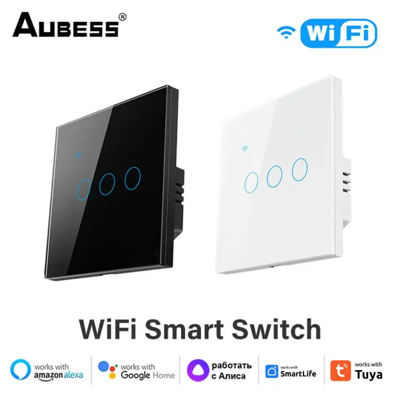 

Умный сенсорный выключатель с Wi-Fi, 1/2/3/4 клавиши