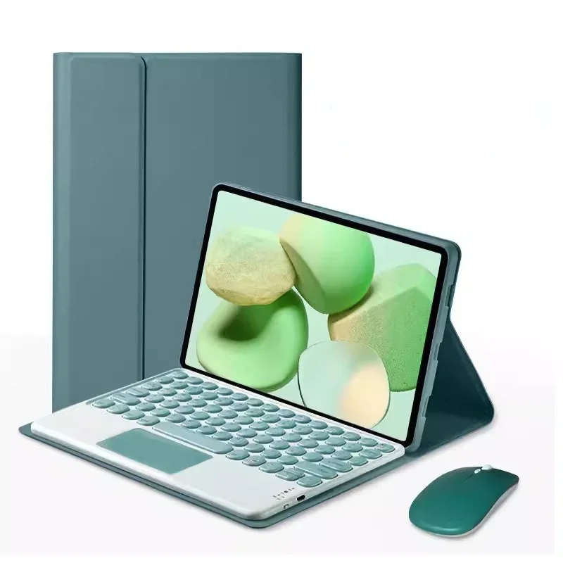 Enhanced Tablet Magic Keyboard with Magnetic Touchpad and Leather Cover