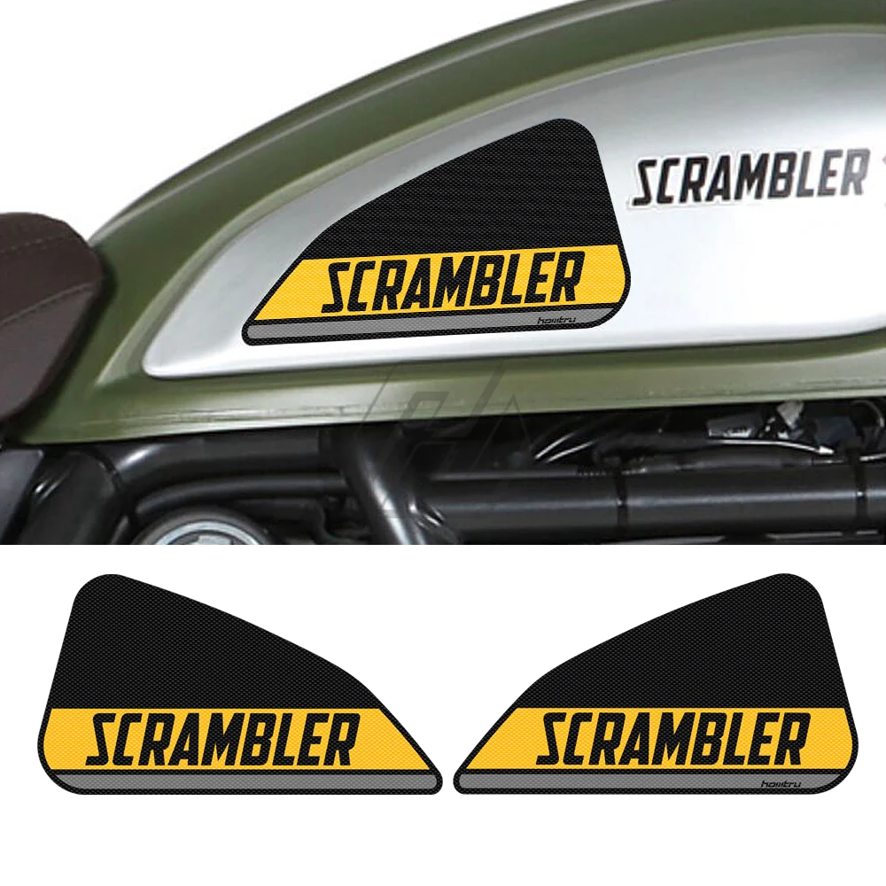 

Motorcycle Anti-slip Side Tank Pad Protection Knee Grip Mat for Ducati SCRAMBLER 800 Classic 2015-2016