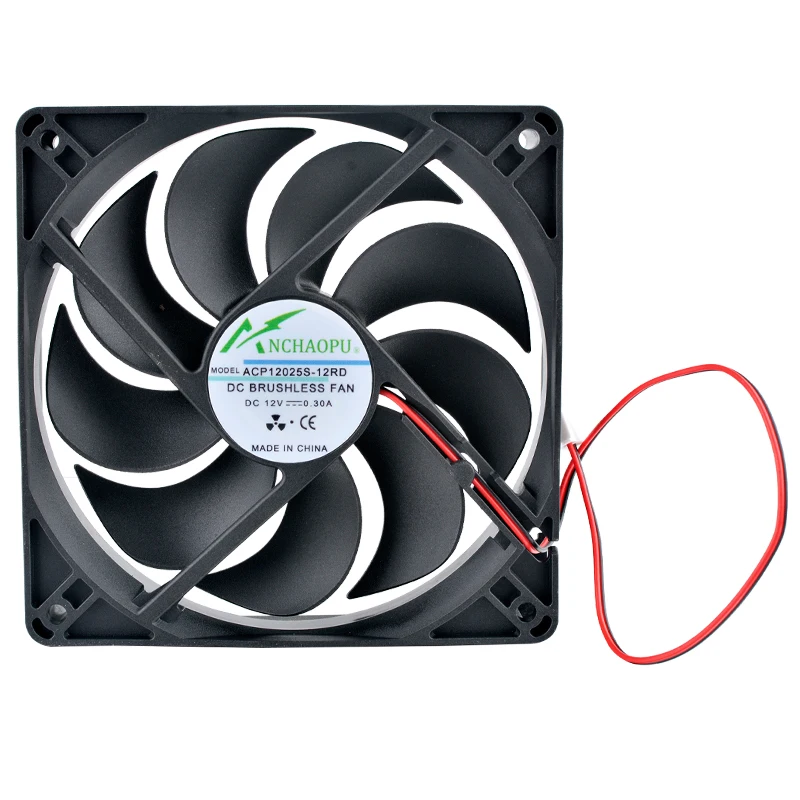 ACP12025S 12cm 120mm fan 120x120x25mm DC12V 0.30A 2000rpm High speed cooling fan for chassis power supply