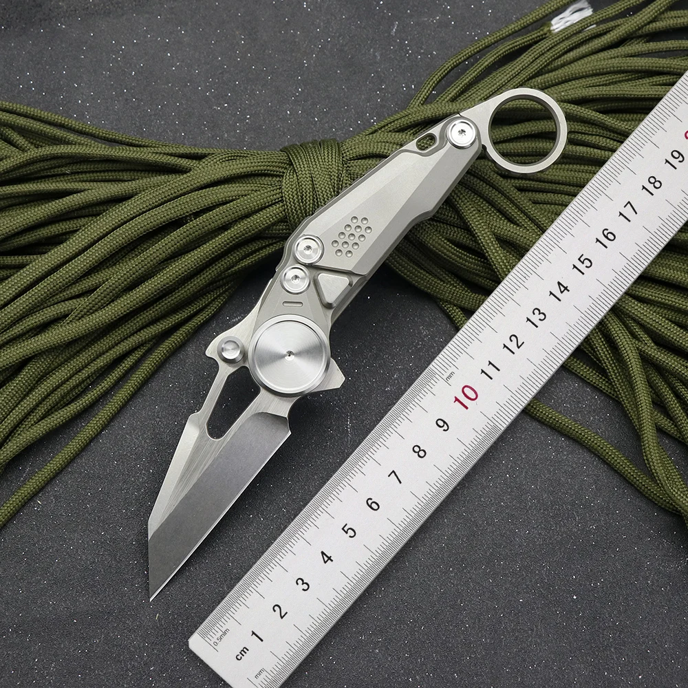 

XS Mechanist M390 Blade Titanium Alloy Handle Foldable Outdoor Camping Tool EDC Self Defense Survival Fruit Knife