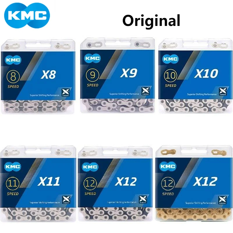 

Цепь велосипедная KMC X8/X9/X10/X11/X12, цепь для горных велосипедов, Шоссейная, 8 в/9 В/10 в/11 В/12 В, цепь передач, запчасти для Shimano SRAM