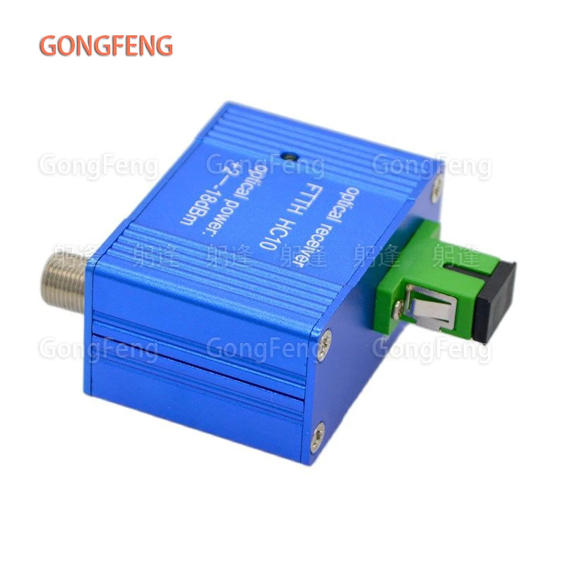 New GEPON  FTTH CATV mini Optical Receiver,Digital TV indoor Optical Receiver inch F Head With European Standard Power Supply