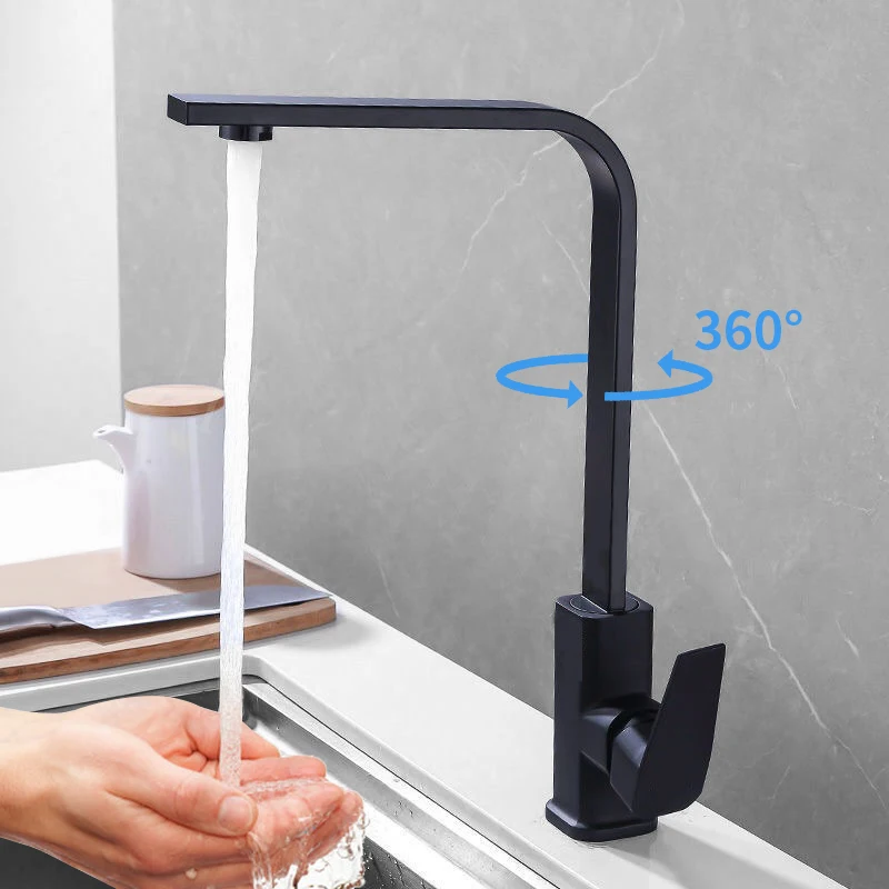 Kitchen Water Faucet Crane Mixer 360 Degree Rotation Taps Brushed, Galvanized, Black Kitchen Muddy Faucet Kitchenware 1