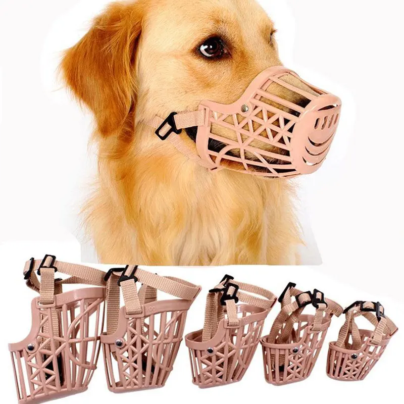 1Pcs Adjusting Pet Dogs Muzzle 7 Sizes Plastic Strong Dogs Muzzle Basket Design Anti-biting Dog Mouth For Cats For Dog Muzzle