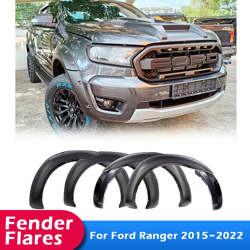 6" Fender Flares For Ford Ranger T7 T8 20152022 Wildtrak Sport XLT XLS