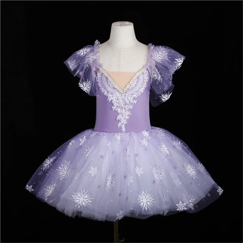 

Purple Ballet Dress puffy Skirt Professional Ballet Tutu Girls Snow Ballerina Party Dress Women Child Kids Ballet Dance Costume