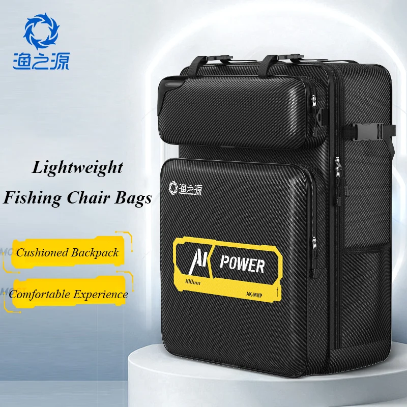 Fishing Chair Bag Large Capacity Waterproof Tackle Backpack For Storage Gear Pole Lures Pliers