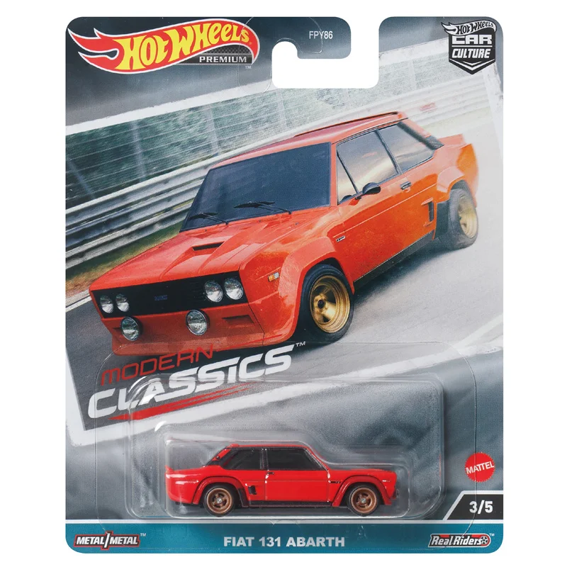Original Hot Wheels Premium Car Culture Fiat 131 Abarth 1/64 Boys Toys Diecast Modern Classic Alloy Metal Model Birthday Gift