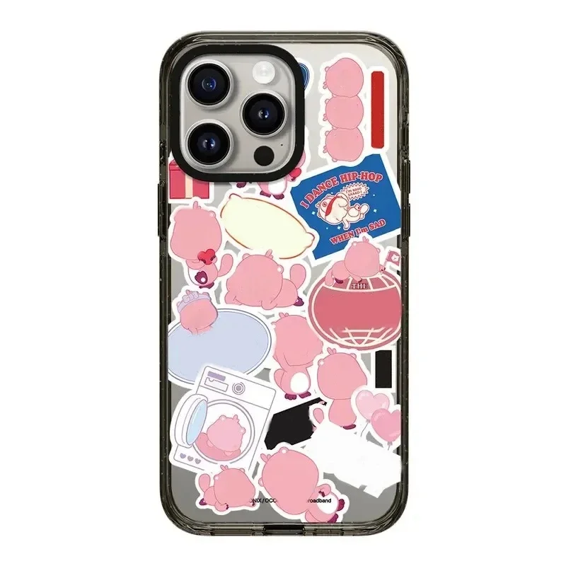 

Cute Beaver 2.0 Acrylic Black Border MagSafe iPhone 12 13 14 15 Pro Max Protective Mobile Phone Case Cover Shell