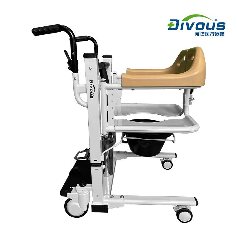 Household 120kg Load Disabled Wheelchair Lift Patient Transfer Machine Hydraulic Toilet Seat Commode Chair 6